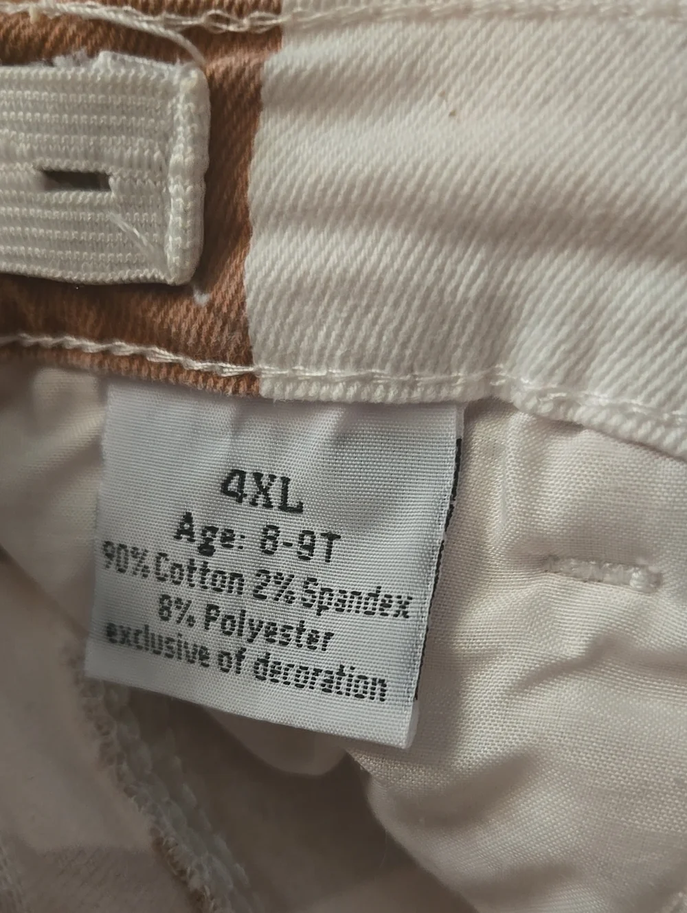 Girls Striped Brown & White Flared Jeans - 8/9